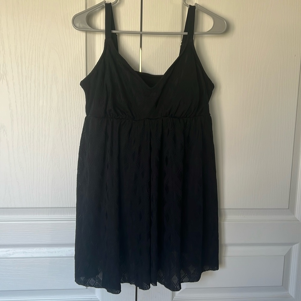 Soft lace skirt swim dress